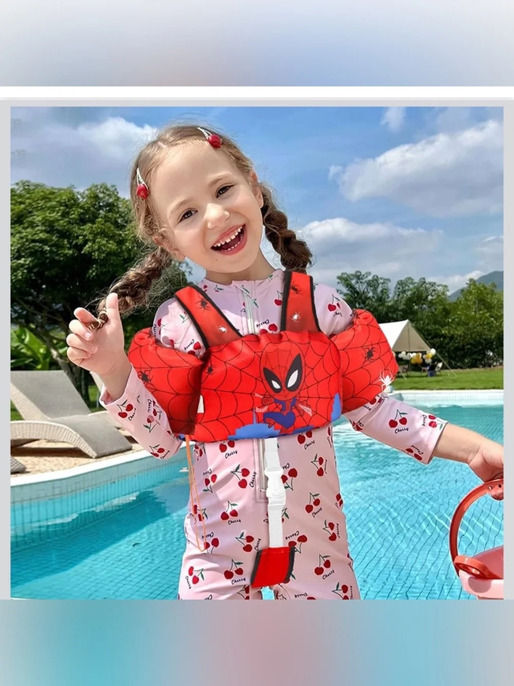 New Open Box SpidermanToddler Swim Vest w Arm Floaties Adjustable Crotch Straps